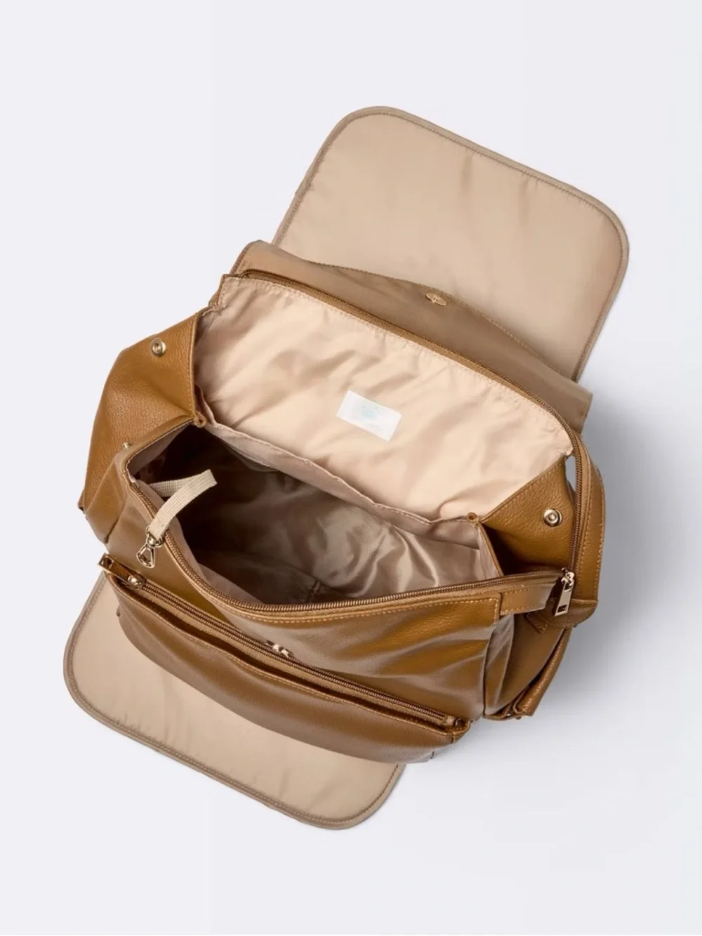 Flap Top Diaper Backpack - Cognac - Cloud Island